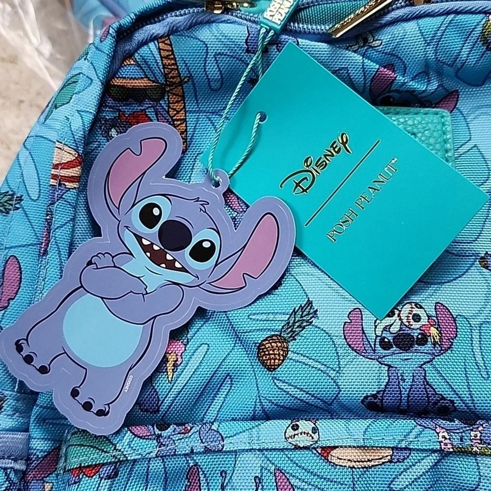 NEW Posh Peanut Small Backpack & Lunchbox Set Kids OS Blue Disney Stitch NWT